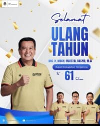 Askab PSSI Kabupaten Tangerang Berikan Ucapan Selamat HUT ke-61 Bupati Tangerang Maesyal Rasyid