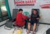Bersama PMI Cabang, Koramil Ngraho Bojonegoro Gelar Donor Darah