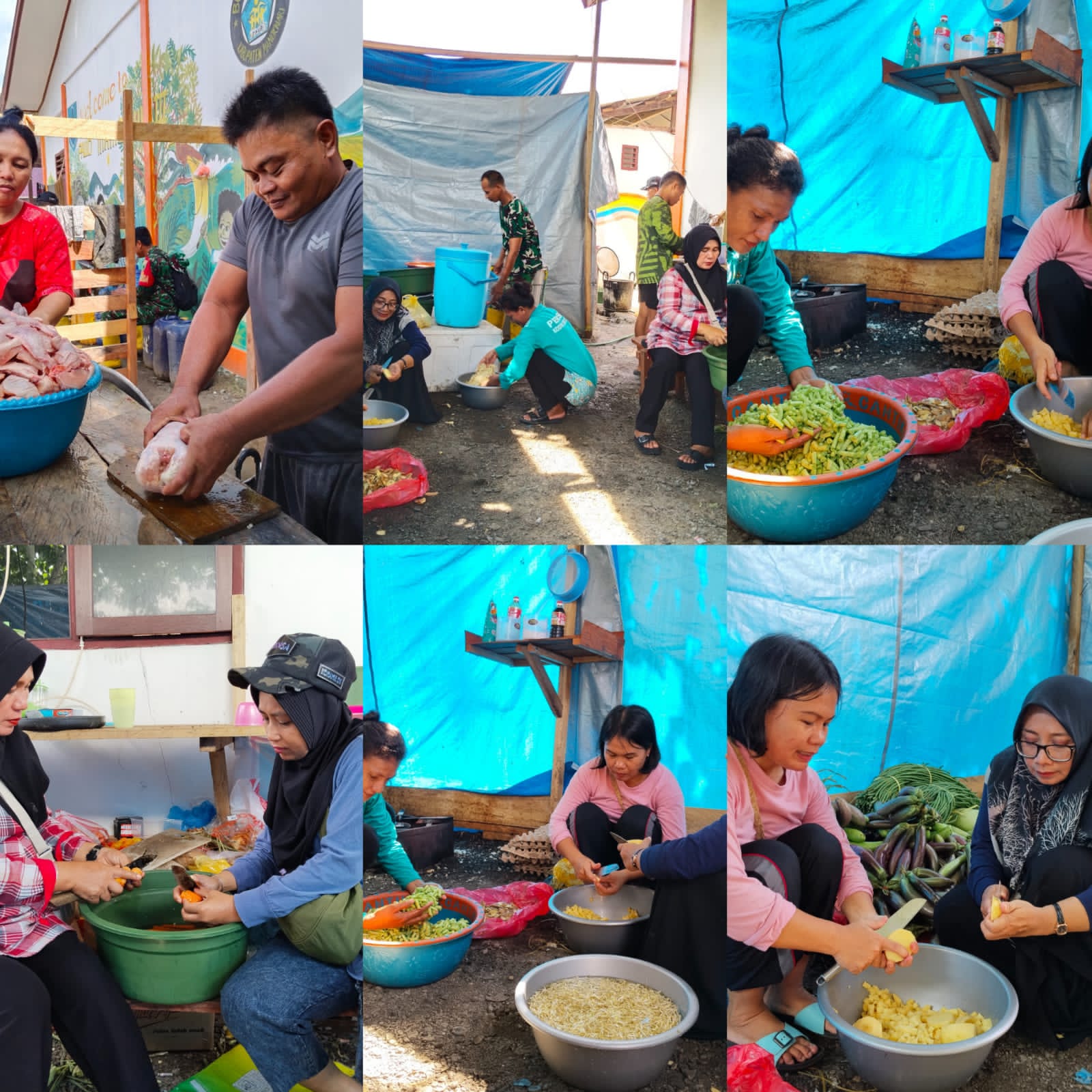 Persit Kodim 1801 Turun Tangan Sukseskan Dapur Umum TMMD Ke-128: Kebersamaan TNI dan Persit Hangatkan Semangat di Tanah Rubuh