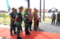 Tim Wasev Sterad TNI Melakukan Kunjungan Kerja Ke Lokasi Program TMMD Ke 128 di Desa Brabe