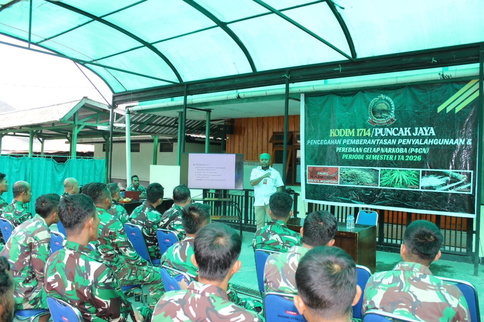 Kodim 1714/Puncak Jaya Gelar P4GN dan Tes Urin Personel Semester I TA 2026