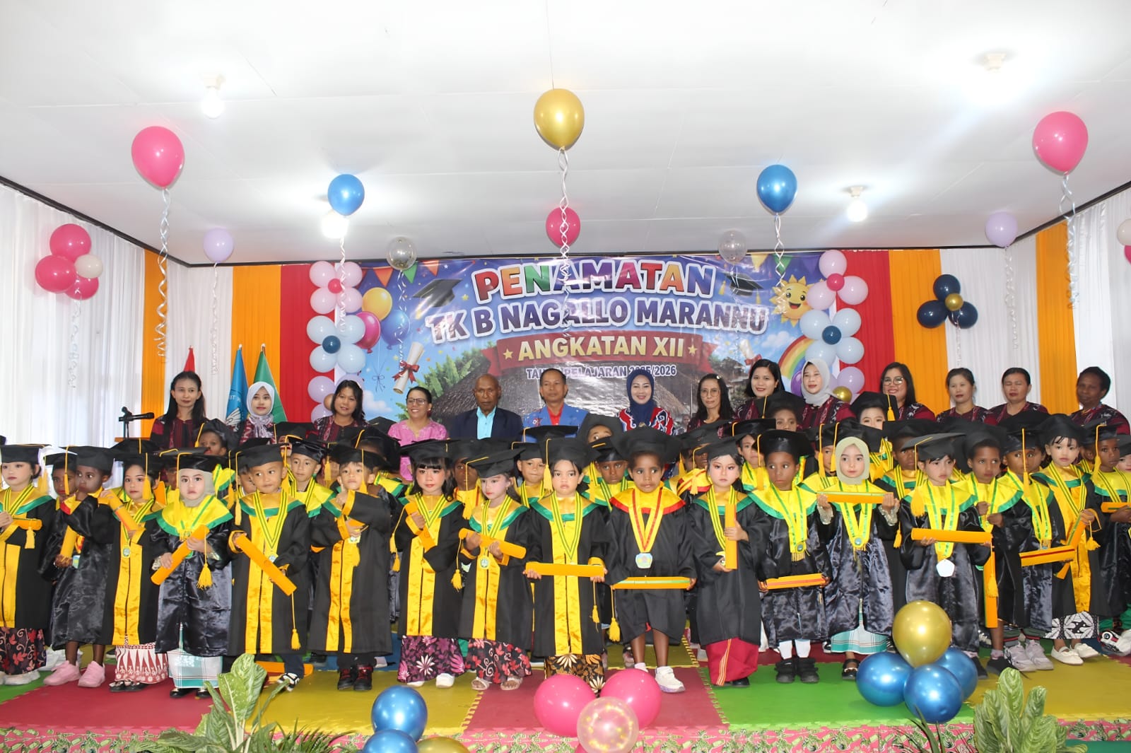 Kodim 1714/PJ dan Ibu Persit Hadiri Penyerahan Serta Penamatan Siswa TK B Nagalo Marannu Angkatan XII Tahun Pelajaran 2025/2026