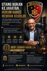 Dedy Luqman Hakim: Jangan Jadikan Pasal Penipuan sebagai Senjata Menekan Debitur