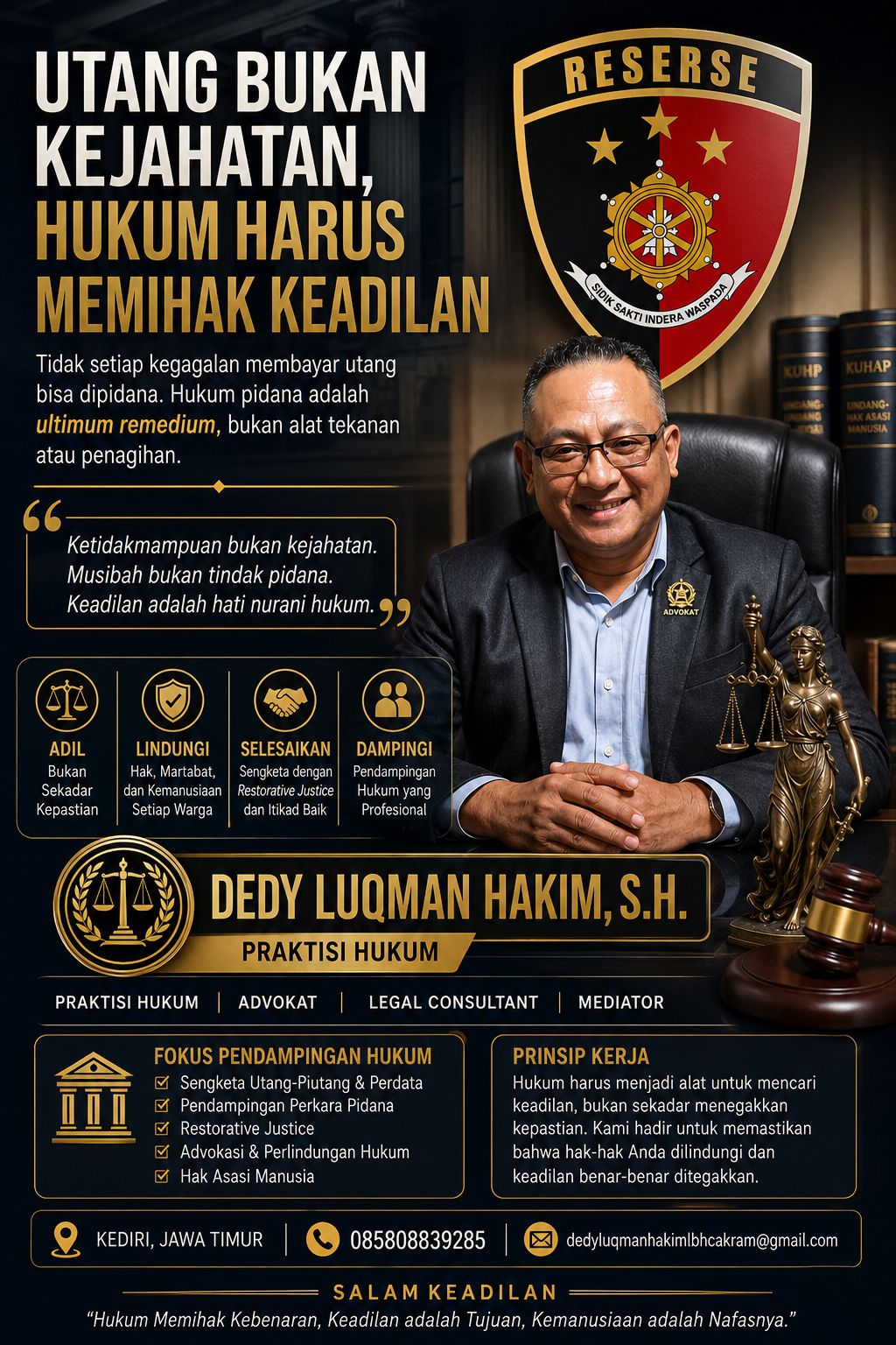 Dedy Luqman Hakim: Jangan Jadikan Pasal Penipuan sebagai Senjata Menekan Debitur