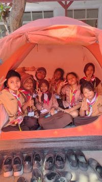 Membentuk Generasi Tangguh, SDN Ngronggo 3 Kediri Gelar Perkemahan Kamis-Jumat
