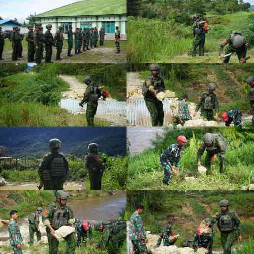 IMG-20260611-WA0038 Prajurit Satgas Yonif 2 Marinir Bersama Kodim 1703/Deiyai Bersinergi Bangun Harapan Warga Melalui Jembatan Garuda