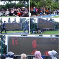 VIDEOTRON DI LAPANGAN SERKA DEDY UNADI KODAM III/SILIWANGI TAMBAH ANTUSIASME MASYARAKAT BEROLAHRAGA