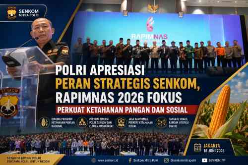 Senkom Mitra Polri Tegaskan Komitmen Dukung Swasembada Pangan Lewat Rapimnas 2026