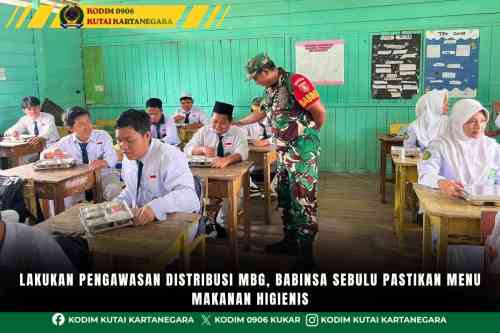 foto website Lakukan Pengawasan Distribusi MBG, Babinsa Sebulu Pastikan Menu Makanan Higienis