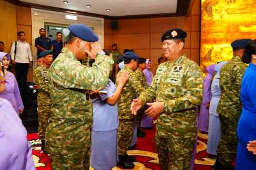 1002284548 Danlanud Sultan Hasanuddin Resmi Sandang Pangkat Marsekal Pertama