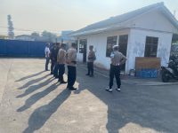 Kanit Samapta Polsek Cikupa Pimpin Apel Pengamanan Aksi Buruh PT Doga Group Internasional, Tekankan Pendekatan Humanis