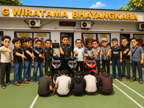 Polsek Cikupa Limpahkan Lima Pelaku Pencurian Berat Beserta Barang Bukti ke Penyidik Balaraja