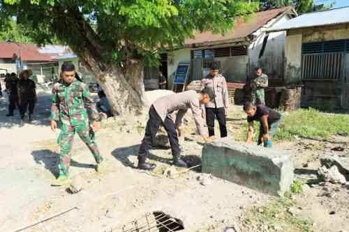Hari Pertama Pekerjaan Fisik TMMD ke-129 Kodim 1505/Tidore, TNI Bersama Masyarakat Kompak Bangun Desa