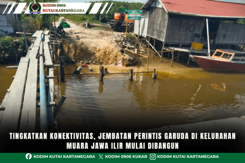 foto website Tingkatkan Konektivitas, Jembatan Perintis Garuda di Kelurahan Muara Jawa Ilir Mulai Dibangun