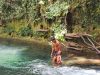 Keseruan Anak Anak Kampung Sesor menikmati Air Terjun, TMMD Ke-129 Buka Akses Wisata Menuju Air Terjun