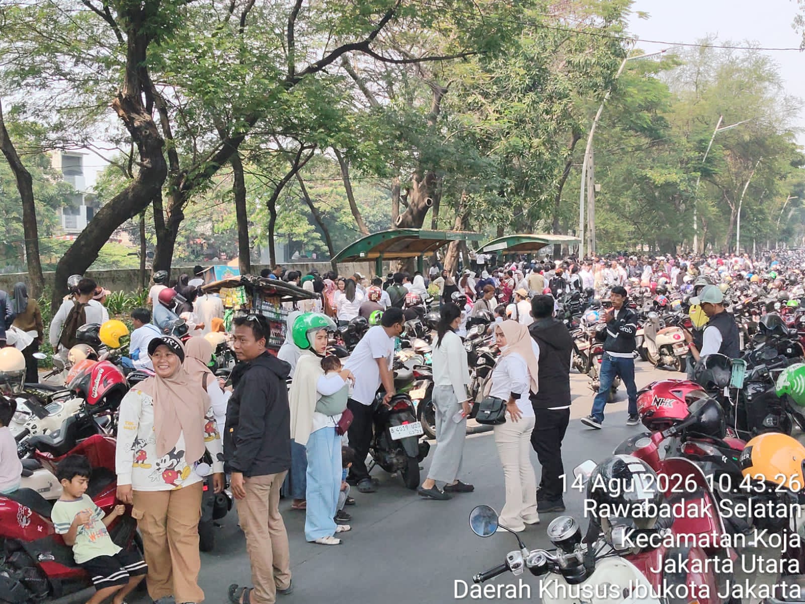 Massa Gerindra Jakarta Utara Konvoi Menuju Parlemen, Kawal Momentum Pidato Kenegaraan Presiden RI