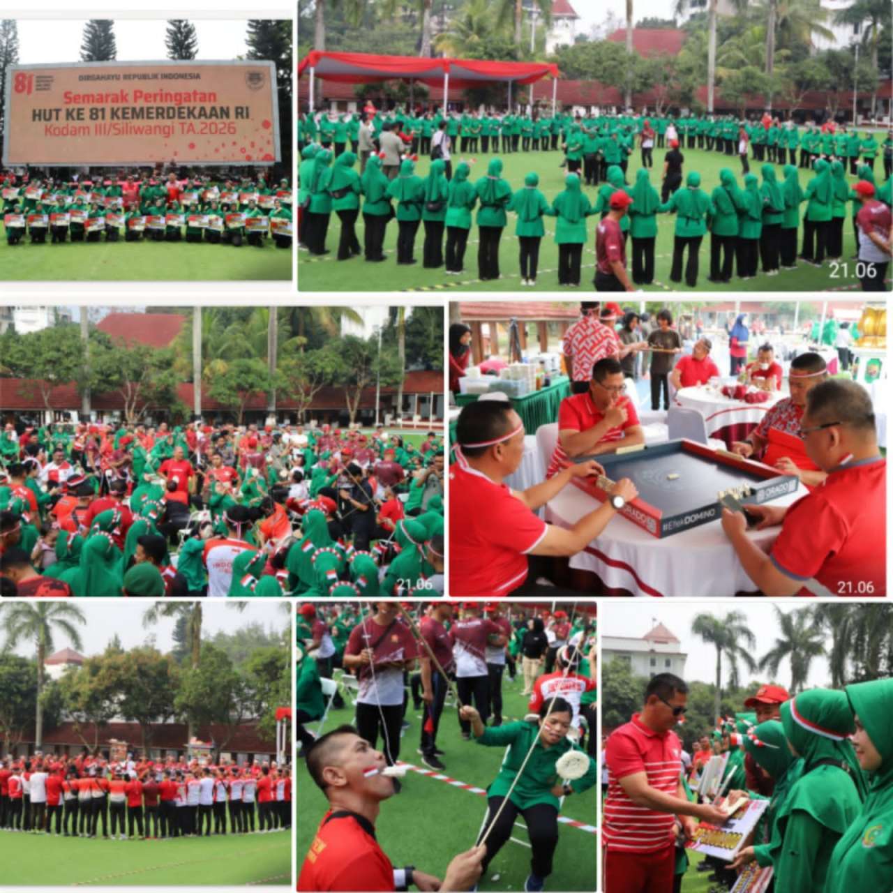 Kodam III/Siliwangi Gelar Fun Game Semarak HUT ke-81 Kemerdekaan RI, Perkuat Kebersamaan