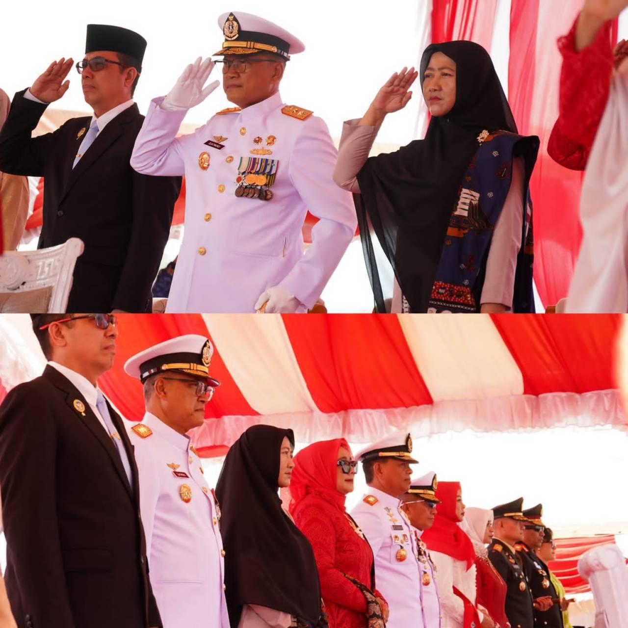 Komandan Kodaeral XIV Hadiri Upacara Peringatan HUT Ke-81 Kemerdekaan RI Tingkat Provinsi Papua Barat Daya