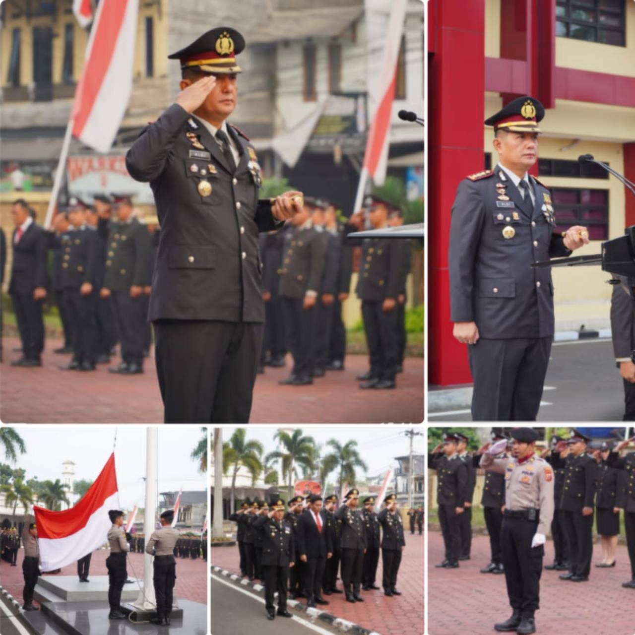 Polresta Bandung Gelar Upacara HUT ke-81 RI, Kapolresta Pimpin Upacara di Lapangan Mapolresta
