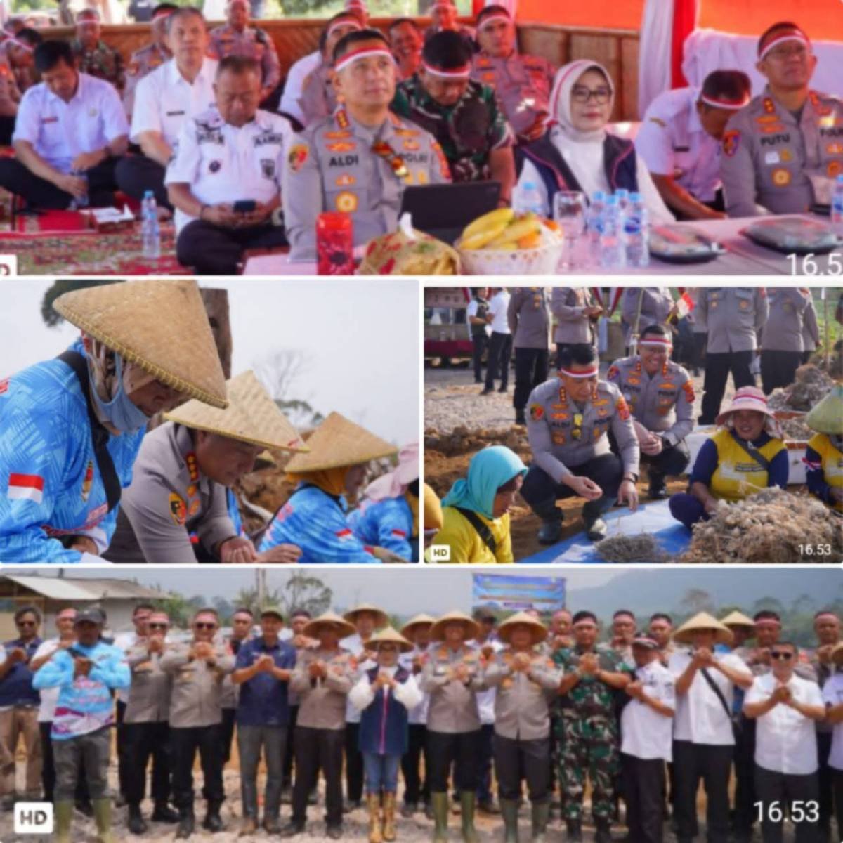 Polresta Bandung Ikuti Penanaman Bawang Putih Serentak, Dukung Ketahanan Pangan Nasional