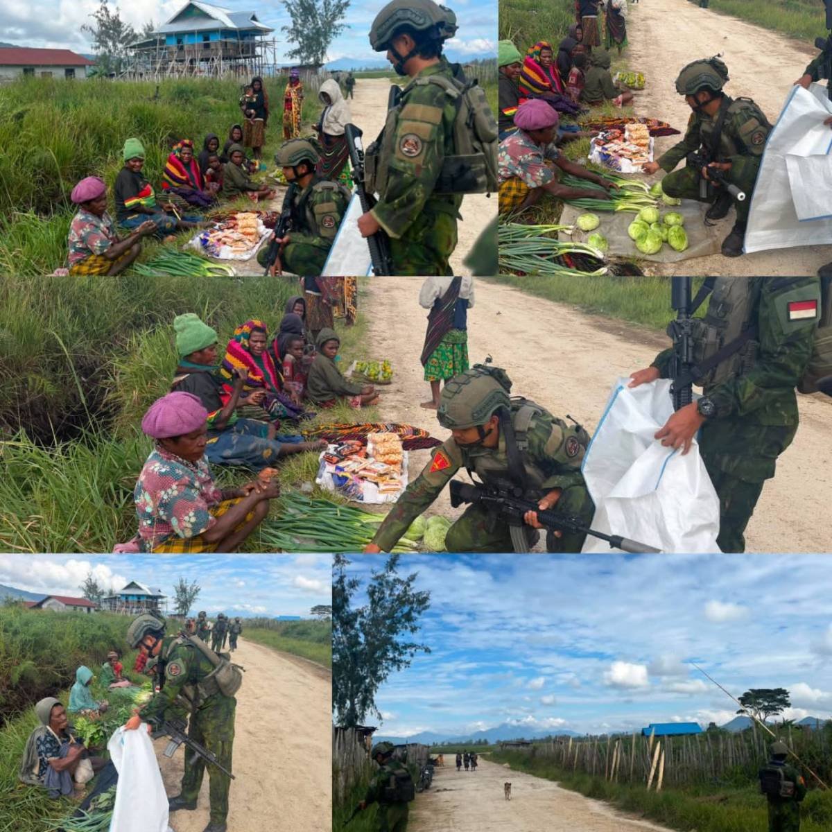 Hasil Bumi Warga Ekadide Laris Manis, Bukti Kedekatan Satgas Yonif 2 Marinir dengan Masyarakat