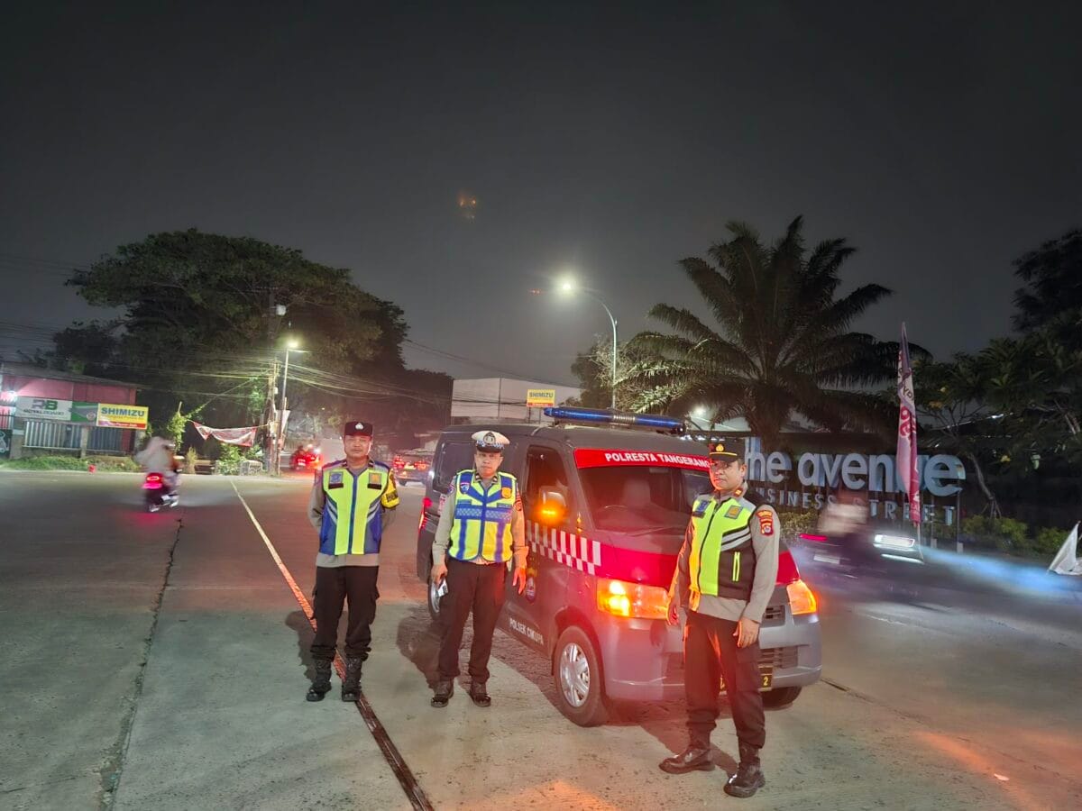 Polsek Cikupa Gelar Ops Cipkon KRYD, Kanit Binmas IPTU Mahdi Pimpin Patroli Mobile