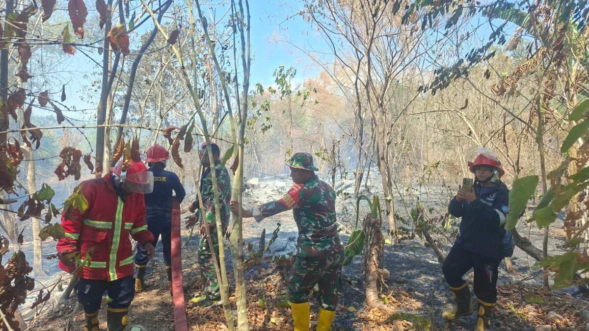 IMG-20260825-WA0020 TNI Gerak Cepat Padamkan Kebakaran Lahan Perkebunan Warga di Desa Oba