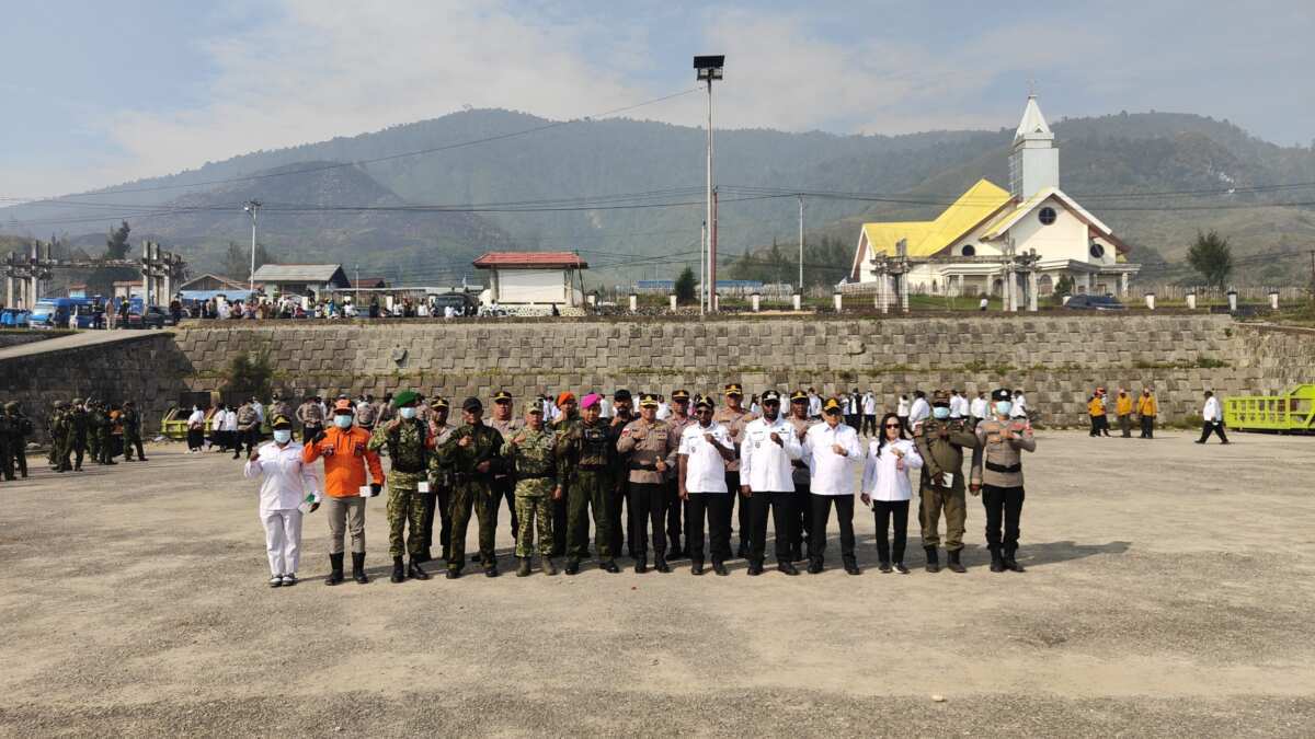 Bersama Unsur Forkopimda, Satgas Yonif 2 Marinir Siap Mendukung Penanganan Bencana di Kabupaten Paniai