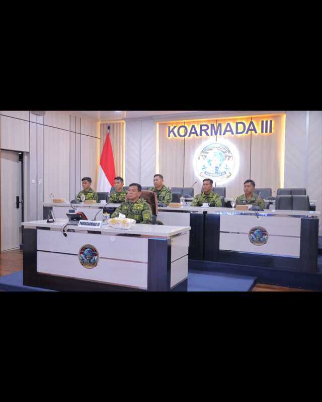 Pangkoarmada III Ikuti Vicon Tasyakuran HUT Ke-74 Penyelam TNI AL