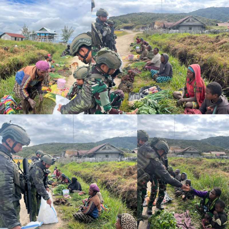 Satgas Yonif 2 Marinir Dukung Petani Lokal, Hasil Tani Warga Pasir Putih Diborong