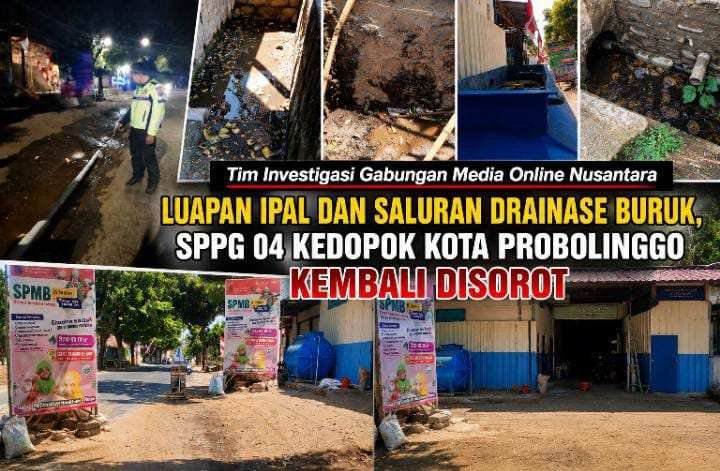 Laka Tunggal Jalan Mastrip, Dugaan Luapan Air SPPG 04 Kedopok Kembali Mengemuka