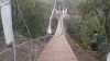 Jembatan Gantung Pongpet di Pangandaran Ambruk