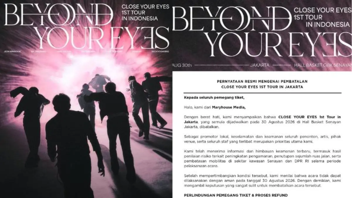 Pembatalan Mendadak Konser Close Your Eyes di Jakarta: Apa Penyebabnya?