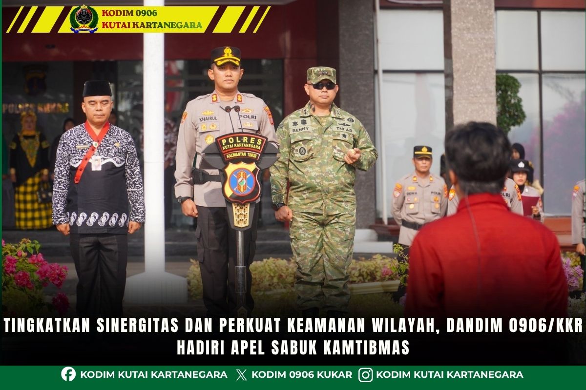 foto website - 2026-08-13T142306.239 Tingkatkan Sinergitas dan Perkuat Keamanan Wilayah, Dandim 0906/Kkr Hadiri Apel Sabuk Kamtibmas