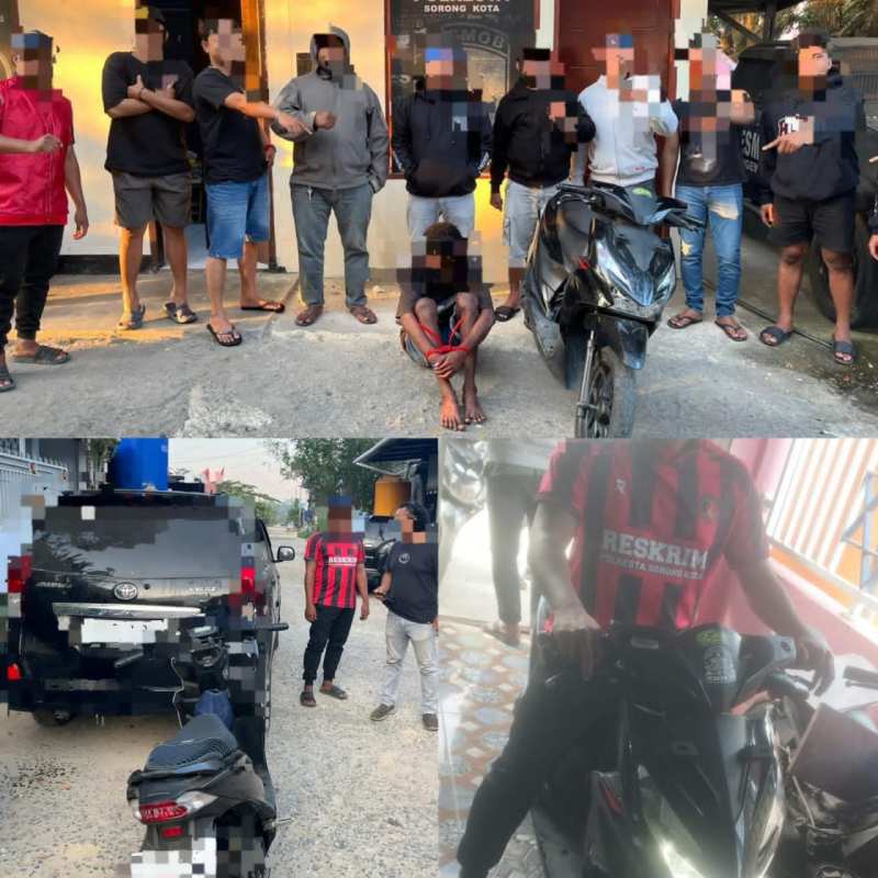 Team Mangewang Polresta Sorong Kota Tangkap Pelaku Curas, Akui Terlibat 10 TKP Curanmor