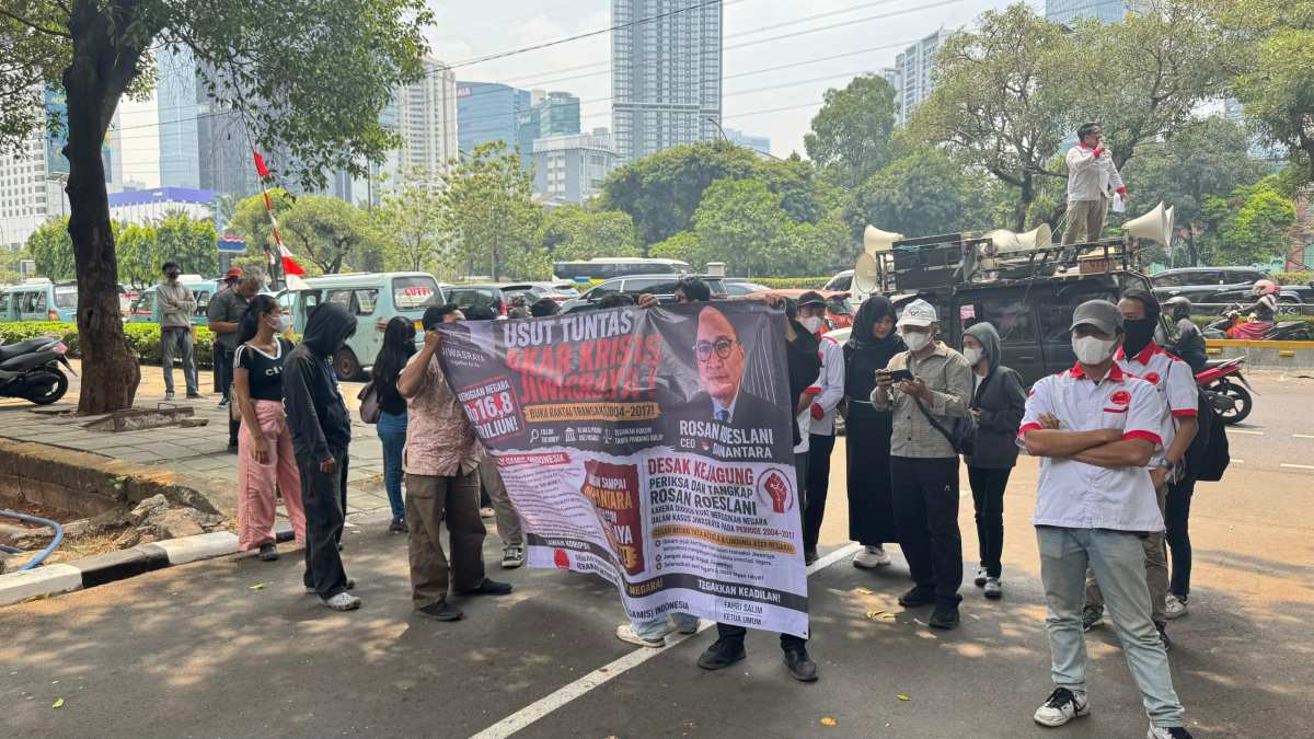 GAMIS Indonesia Demo di Wisma Danantara, Desak Kasus Jiwasraya Diusut Tuntas