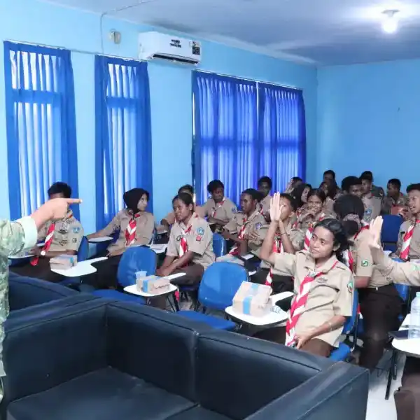 Kodaeral XIV Sorong Ikuti Grand Launching Ekstrakurikuler Korps Kadet Republik Indonesia (KKRI)
