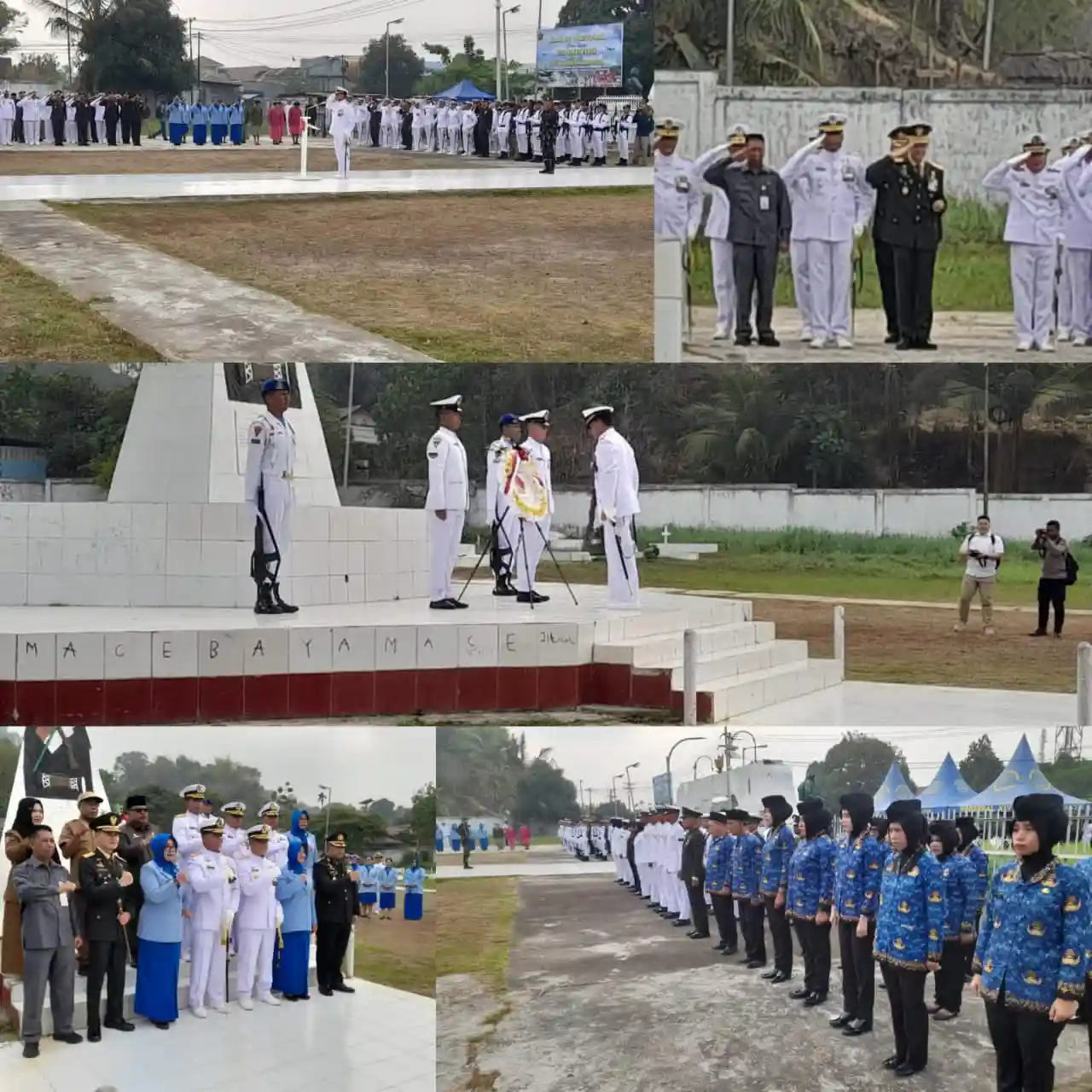 Kodaeral XIV Hadiri Upacara dan Ziarah Nasional HUT ke-81 TNI di TMP Tri Jaya Sakti Sorong