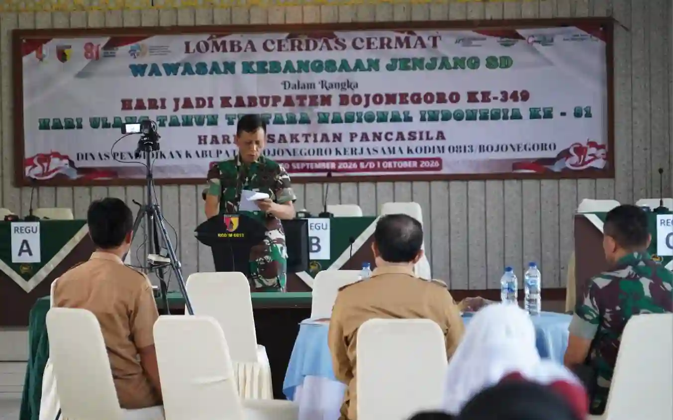 Semarak HJB dan HUT TNI 2026, Pemkab bersama Kodim Bojonegoro Gelar LCC Wawasan Kebangsaan