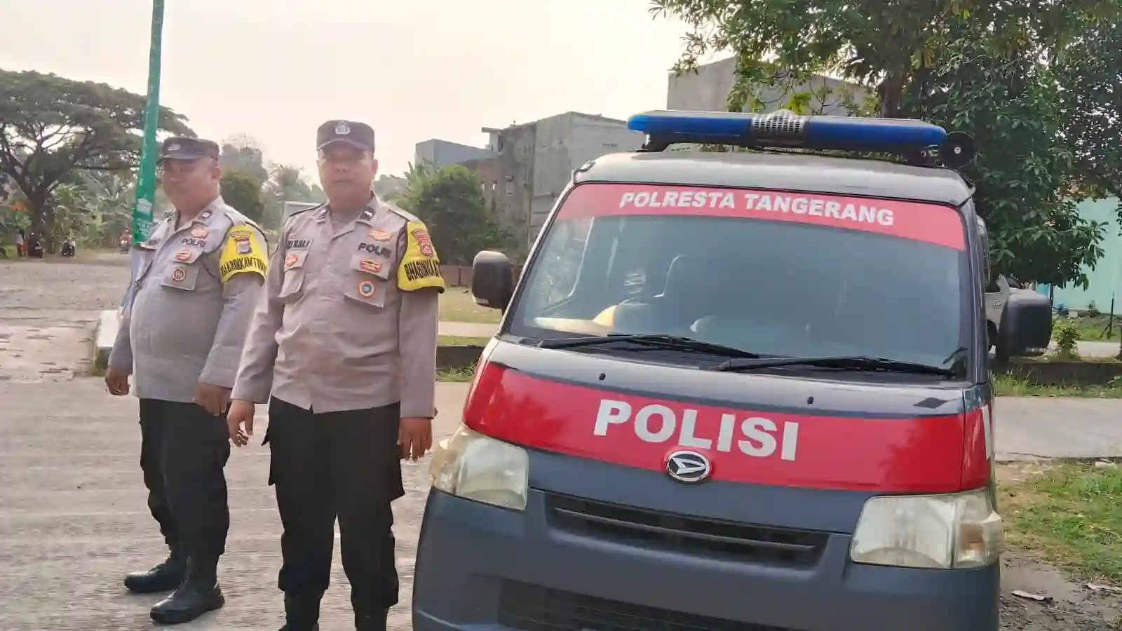 Patroli Public Address, Polsek Cikupa Imbau Warga Cegah Karhutla