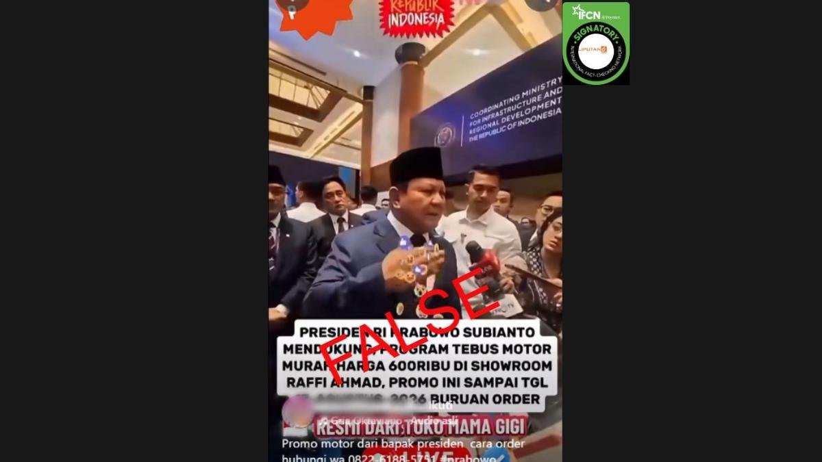 Klarifikasi Video Hoax Prabowo Soal Promo Motor Murah