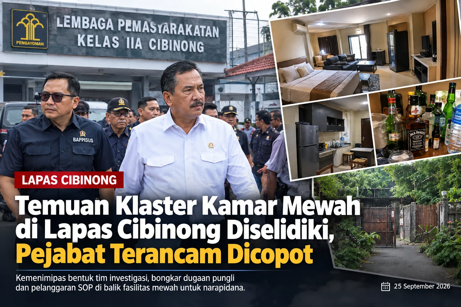 file_000000004cb481faaac631e490e89f5c Kamar Narapidana Berfasilitas Mewah di Lapas Cibinong Jadi Sorotan, Pejabat Terancam Dicopot