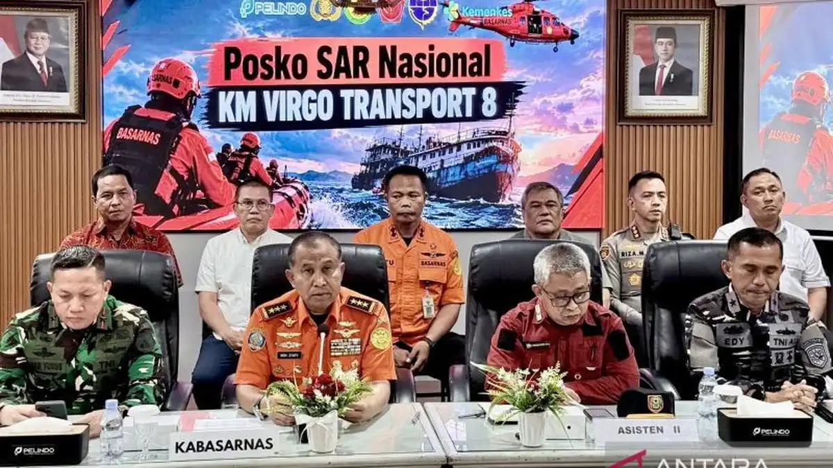 Operasi SAR KM Virgo Transport 8 Memasuki Tahap Kompleks, 55 Korban Masih Dicari