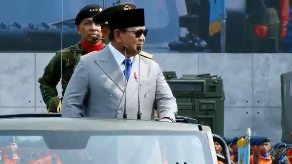 Prabowo Hadiri HUT Ke-81 TNI di Cilangkap Bersama SBY dan Jokowi