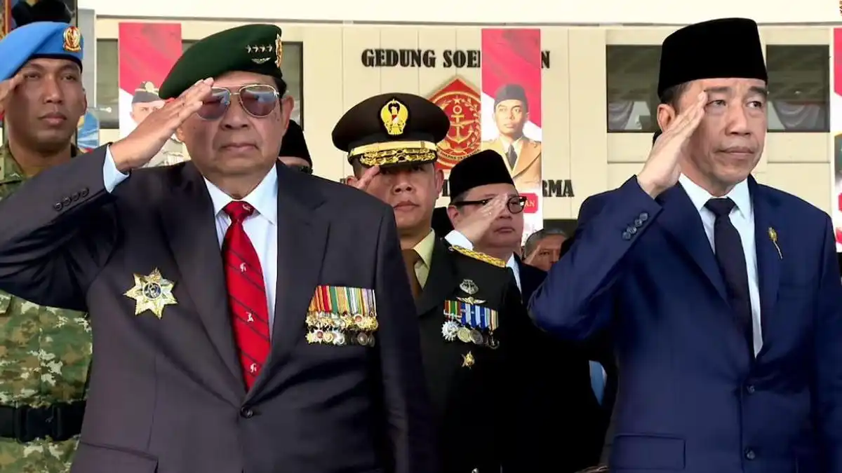 Jokowi dan SBY Hadir Berdampingan dalam Peringatan HUT ke-81 TNI