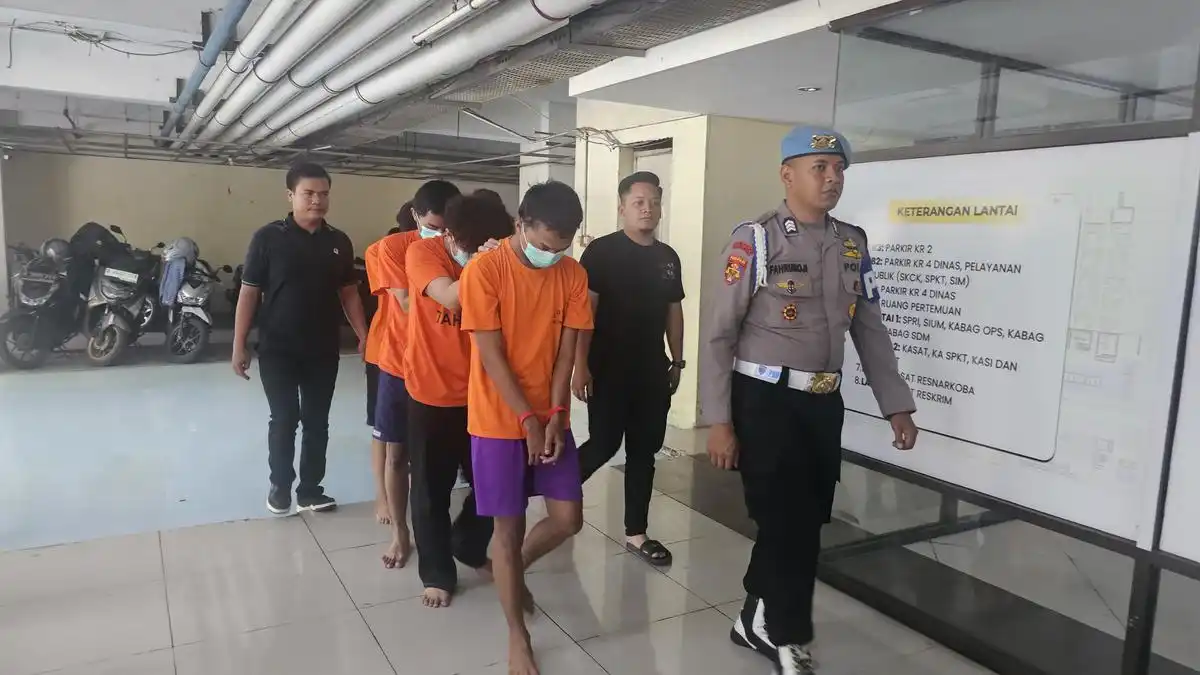 Empat Anggota Gangster Depok Ditangkap Saat Tertidur Usai Serangan di Pancoran Mas