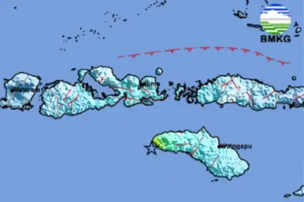 Gempa M4,1 Berpusat di Laut Selatan Kodi Guncang Sumba Barat Daya