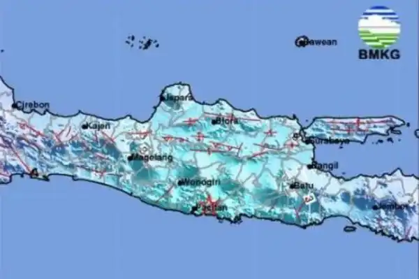 Gempa Bermagnitudo 4,1 Mengguncang Pacitan dari Laut Selatan
