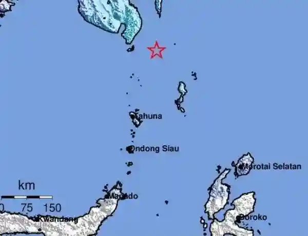 Gempa Magnitudo 5,4 Terjadi di Laut Barat Laut Pulau Karatung