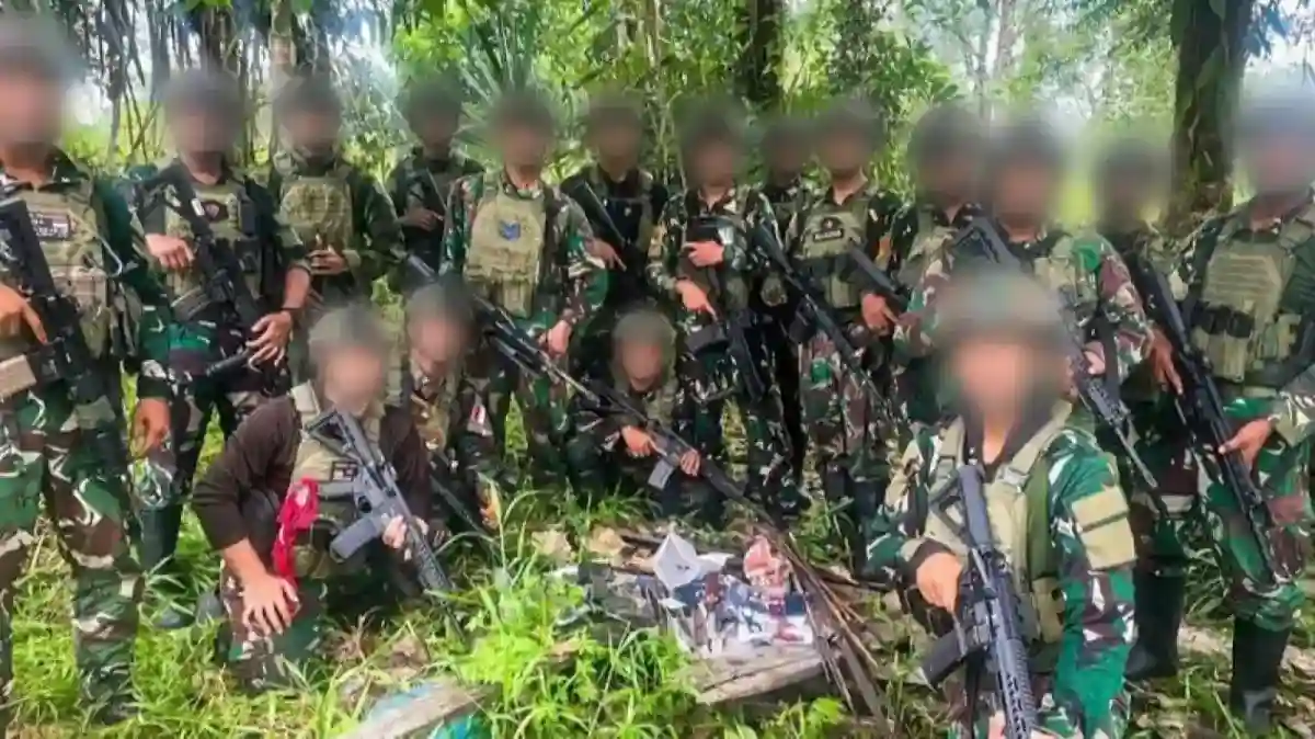 Satgas Marinir Temukan Senjata dan Perlengkapan Diduga Milik KKB di Yahukimo